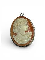 Brosche Mandile 1922 Dame Cammei  in Silber Conchiglia 2MSPCM29